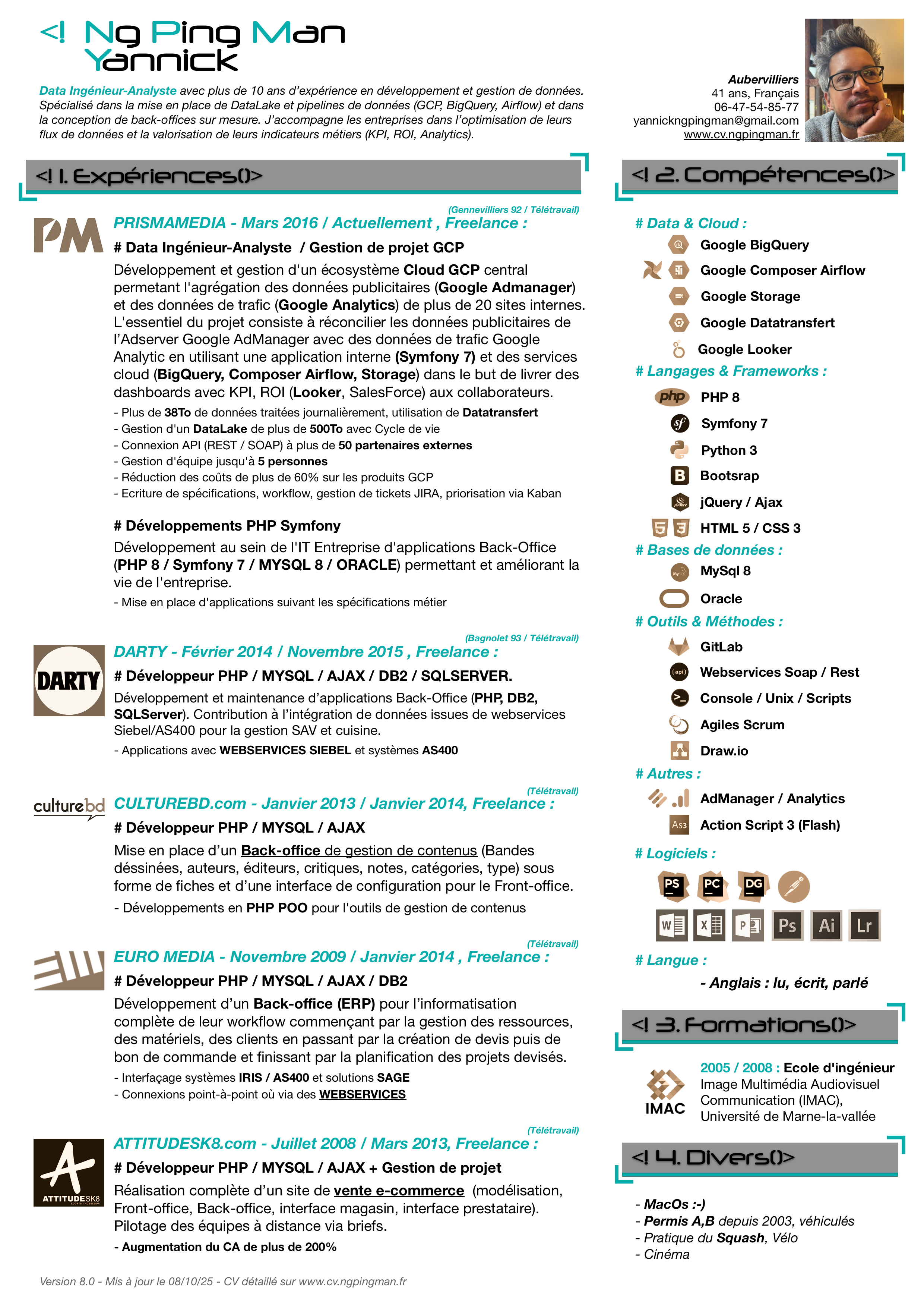 CV de Yannick Ng Ping Man - Data Ingénieur-Analyste CV de Yannick Ng Ping Man - Data Ingénieur-Analyste